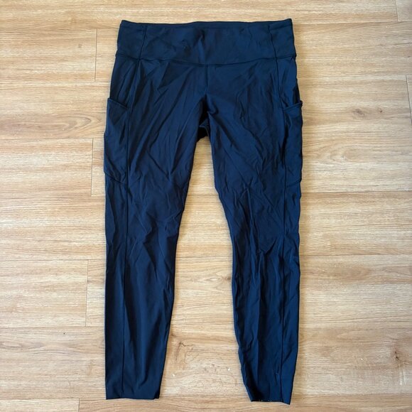 Lululemon Athletic Fast And Free HR Tight Yoga Pants 28” Black Women’s Sz 16 - Picture 1 of 11